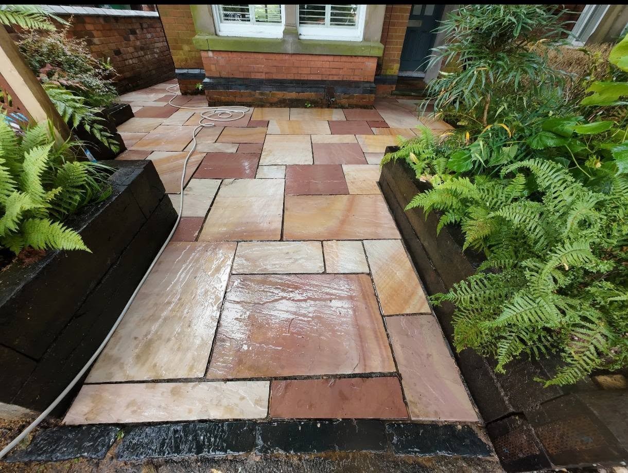 Restored sandstone path completed by RMS
