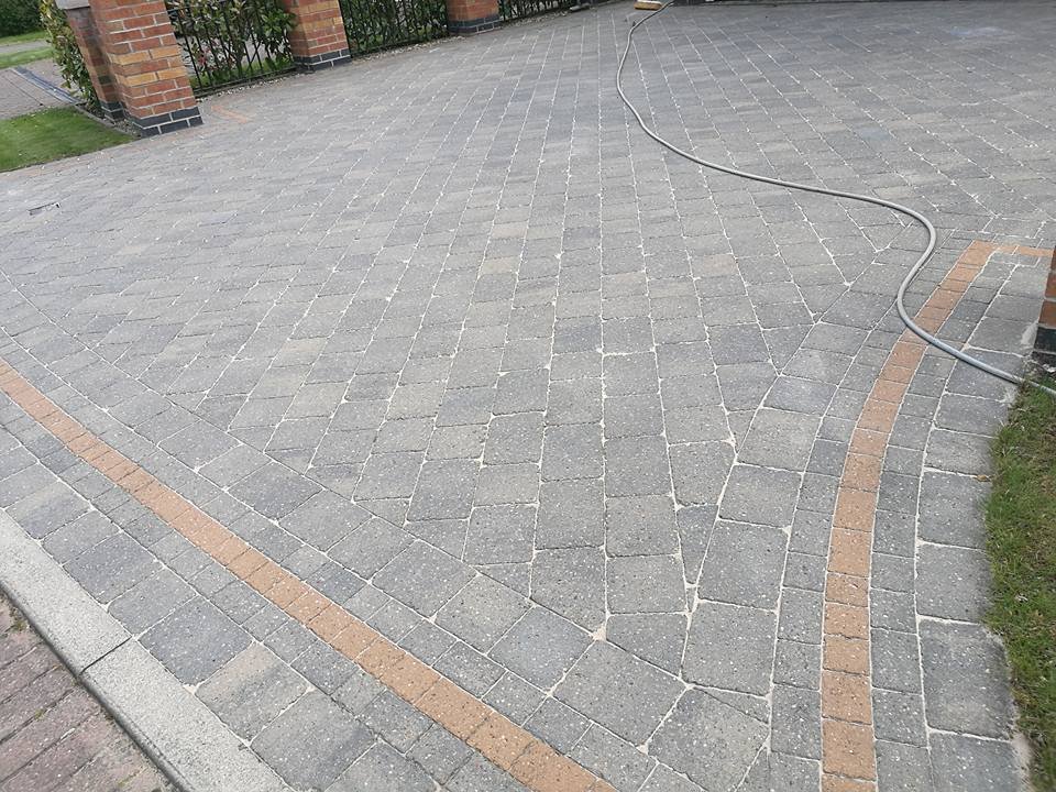 Block paving cleaned by RMS 1