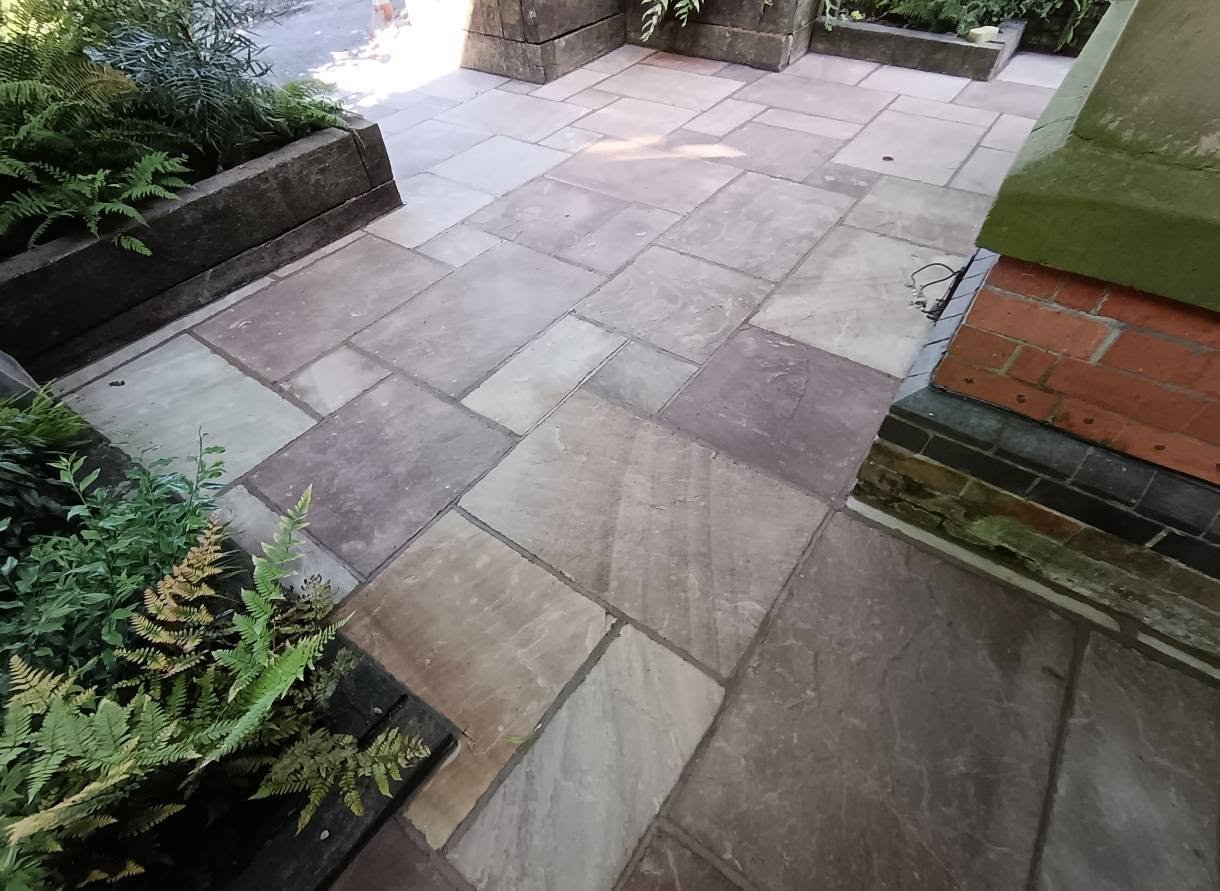 Sherwood paving after cleaning, relaying and repointing